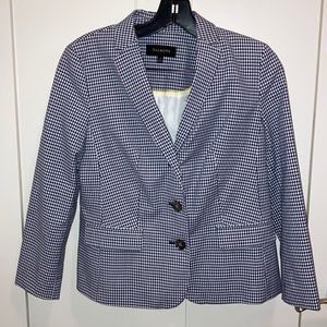 Women’s jacket. Blue gingham. Talbots.